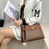 MICHAEL KORS JET SET MONOGRAM PRINT SHOULDER BAG (BROWN)