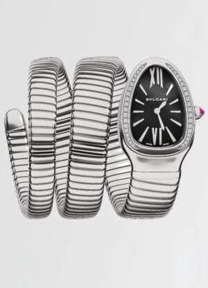 BLVGARI SERPENTI TUBOGAS SILVER-BLACK WOMEN 101911