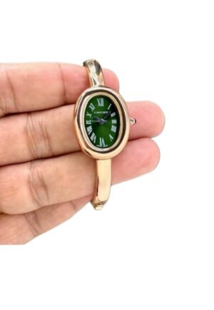 CARTIER BAIGNOIRE MINI ROSE GOLD GREEN WGBA0035